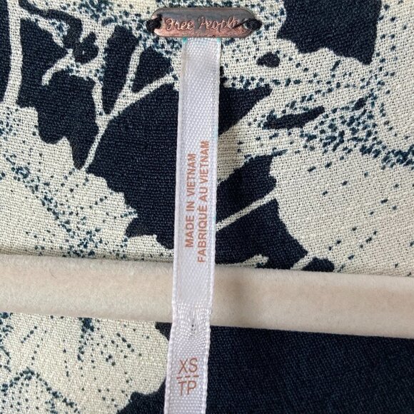 Free People Boho Floral French Quarter Wrap Flirty Ruffle Mini Dress - Picture 4 of 12